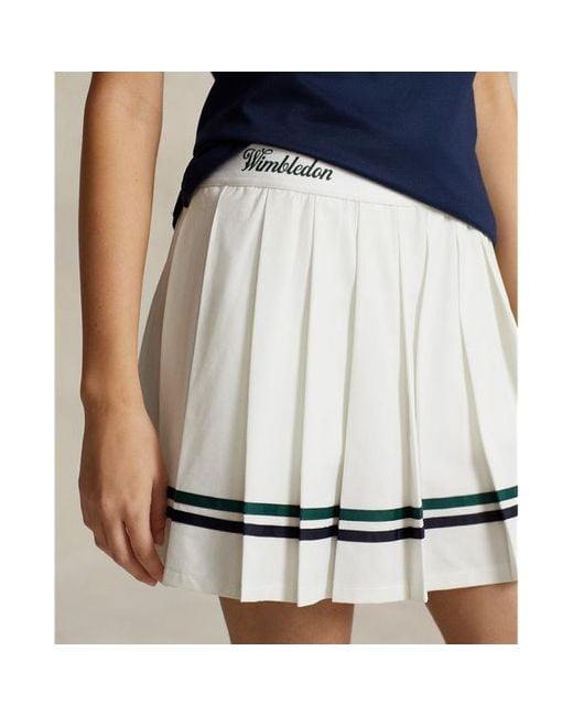 Falda pantalón plisada de Wimbledon Polo Ralph Lauren de color Blue
