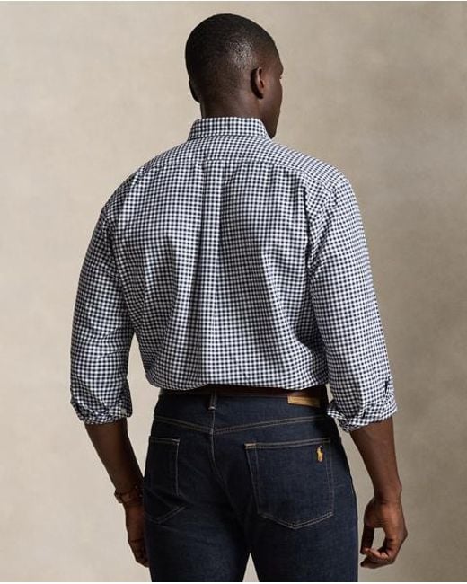 Polo Ralph Lauren Gray Gingham Oxford Shirt for men