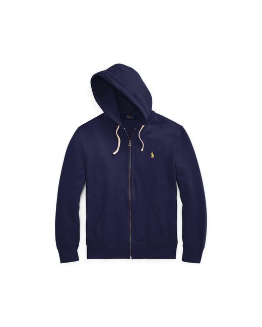 polo cotton blend fleece hoodie
