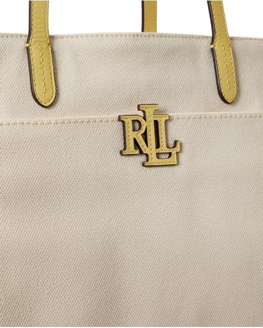 Ralph Lauren Brown Canvas Large Cameryn Tote Bag