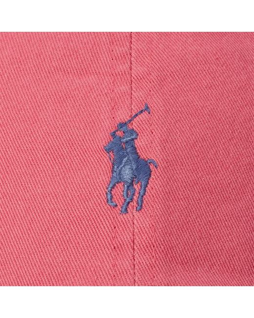 Polo Ralph Lauren Pink Cotton Chino Ball Cap for men