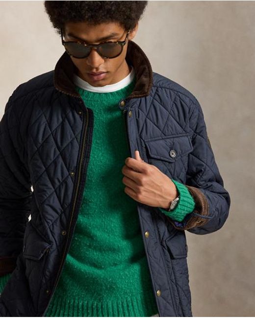 Polo Ralph Lauren Blue Water-repellent Quilted Jacket for men
