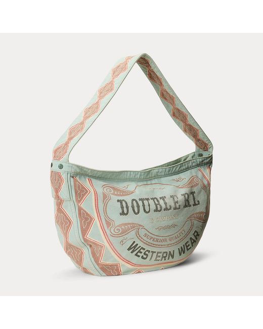RRL Metallic Canvas Newsboy Bag for men