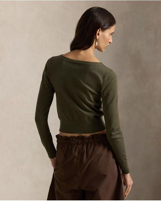 Polo Ralph Lauren Trui Met Boothals Van Katoenmix in het Green