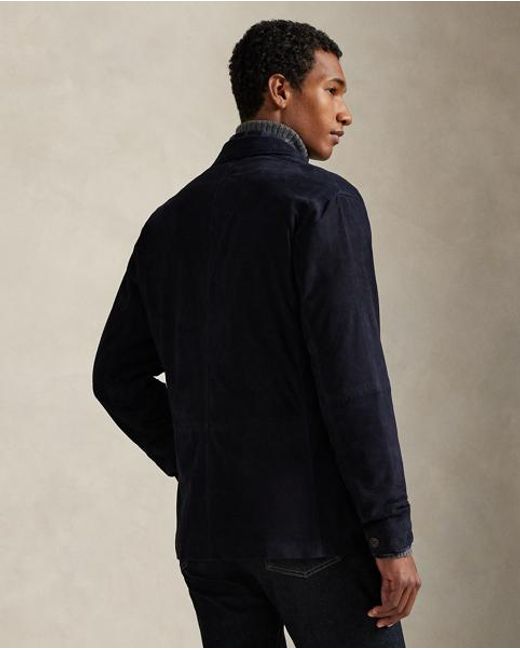 Polo Ralph Lauren Black Suede Jacket for men
