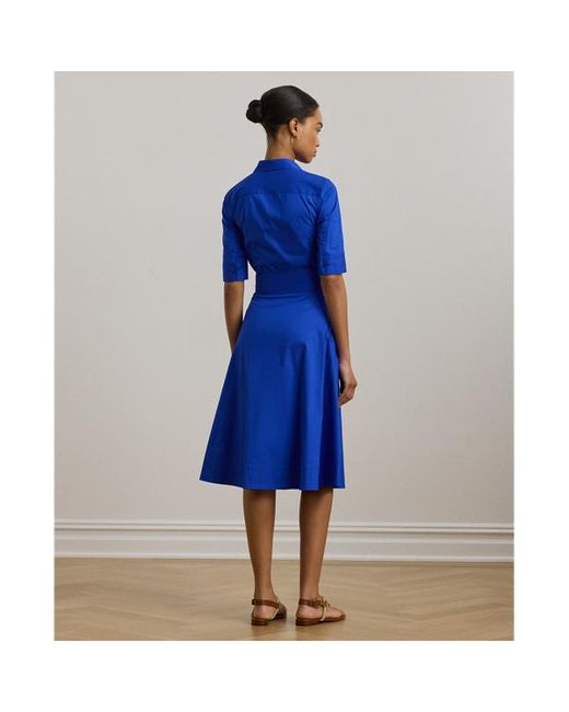 Ralph Lauren Blue Cotton-blend Shirtdress