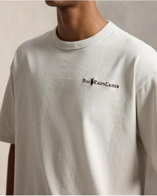 Polo Ralph Lauren White Relaxed Fit Logo Jersey T-Shirt for men