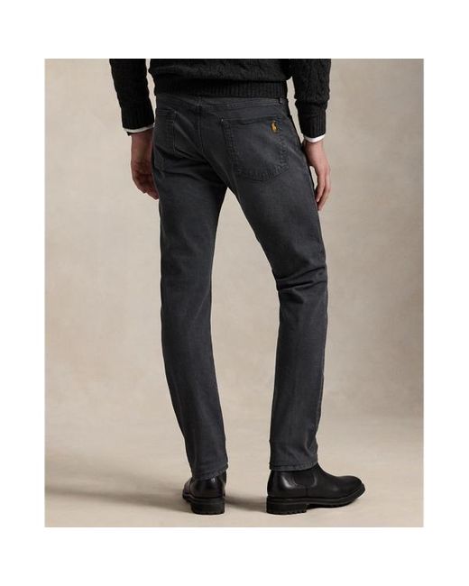 Jeans Sullivan Slim stretch con pony di Polo Ralph Lauren in Black da Uomo