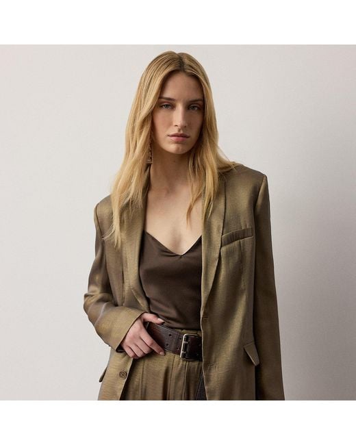Ralph Lauren Brown Marcy Lamé Jacket
