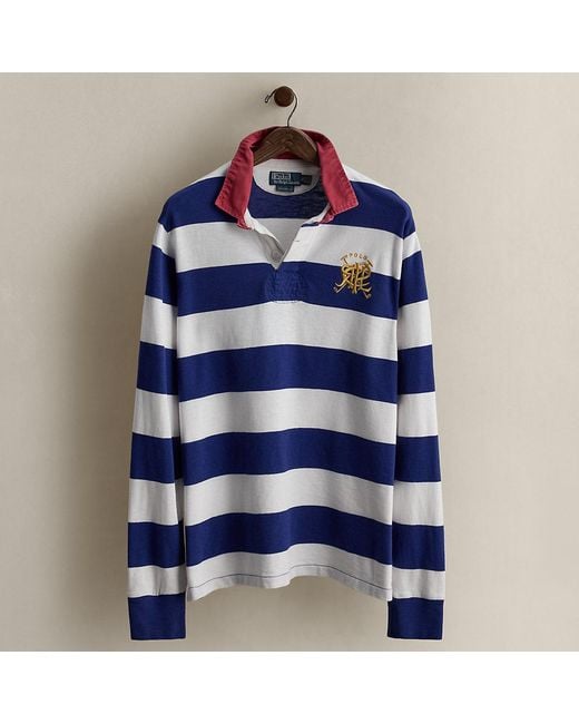 Ralph Lauren Blue C. 1989 Crest Rugby Shirt for men