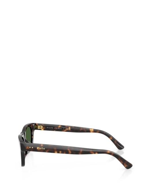 Polo Ralph Lauren Brown Polo Rectangle Sunglasses