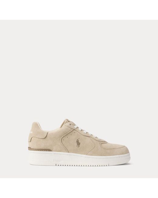 Ralph Lauren Natural Masters Court Suede Trainer for men