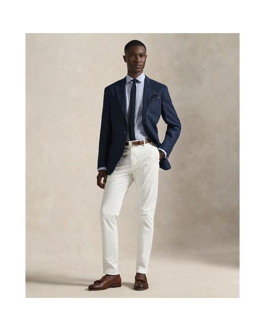 Polo Ralph Lauren White Jarrett Slim Fit Sateen Trouser for men