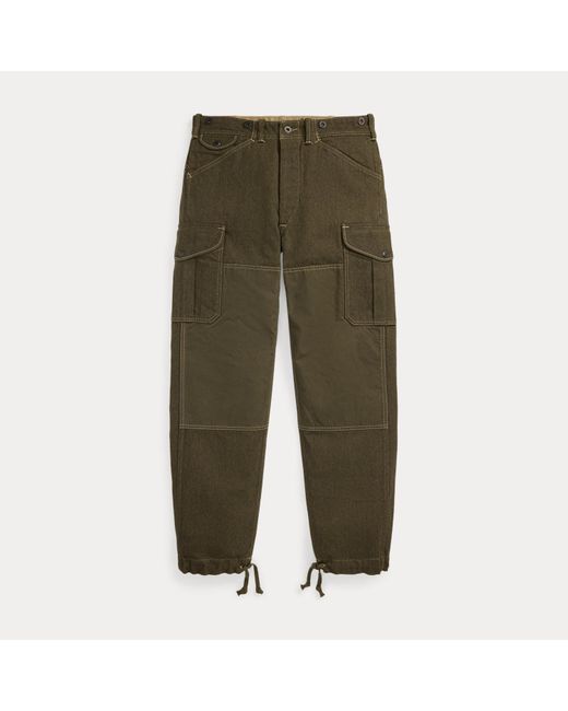 Ralph Lauren Green Ralph Lauren Regiment Fit Paneled Twill Cargo Pant for men