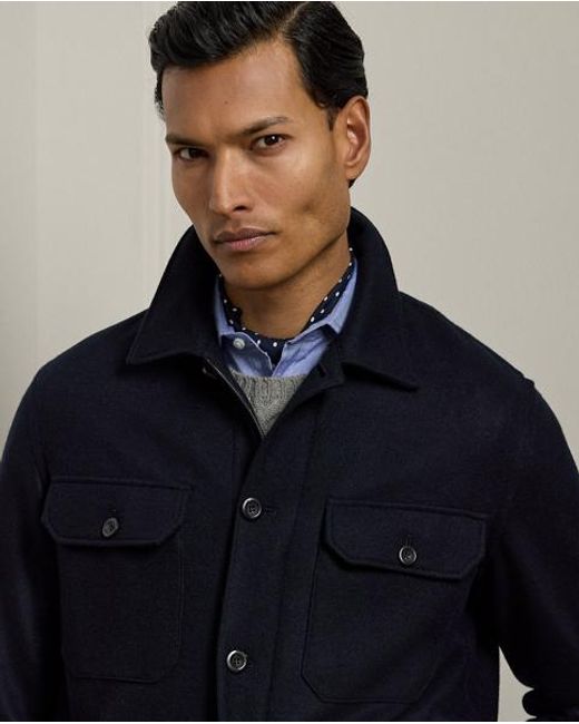 Ralph Lauren Blue Felton Cashmere-Blend Shirt Jacket for men