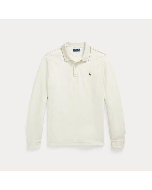Polo Ralph Lauren Gray Double-Knit Polo-Collar Pullover for men