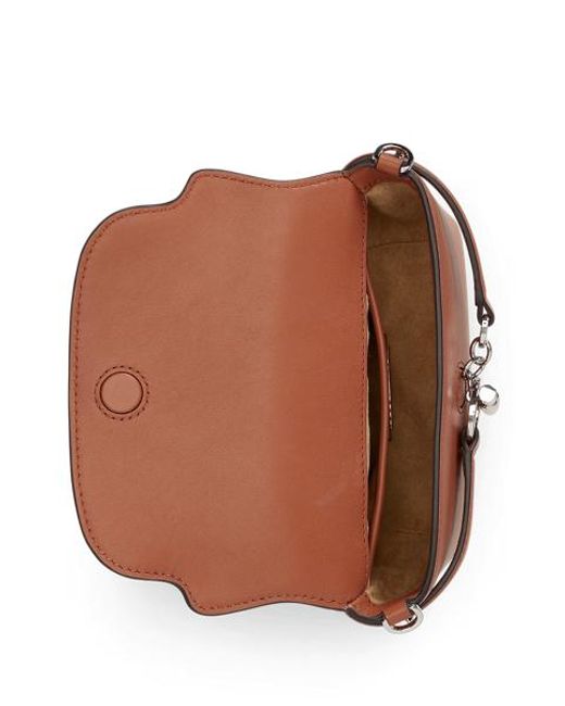 Ralph Lauren Purple Leather Small Blaike Crossbody Bag