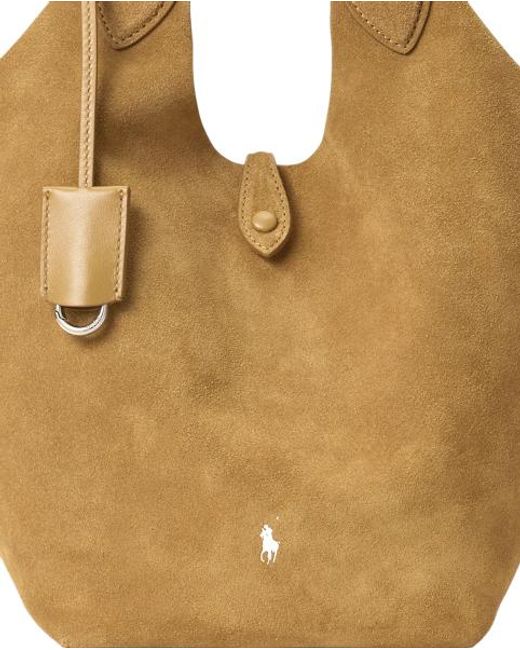 Polo Ralph Lauren Gray Polo Play Suede Tote