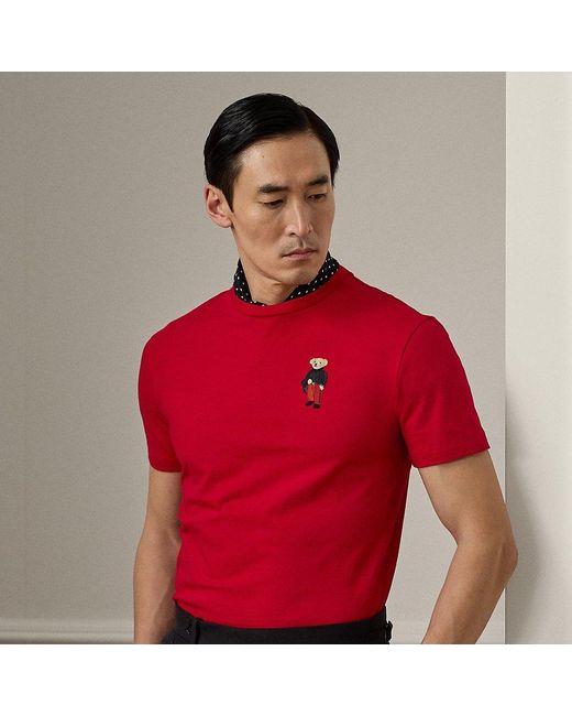 Maglietta Polo Bear Capodanno lunare di Ralph Lauren Purple Label in Red da Uomo