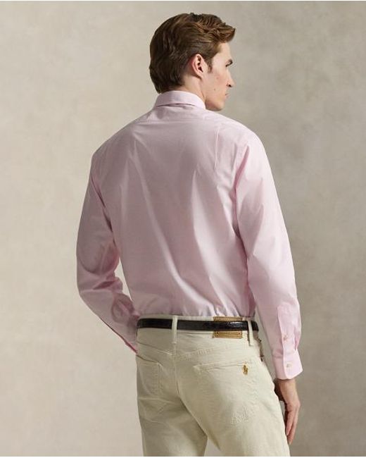 Polo Ralph Lauren Pink Custom Fit Tattersall Poplin Shirt for men