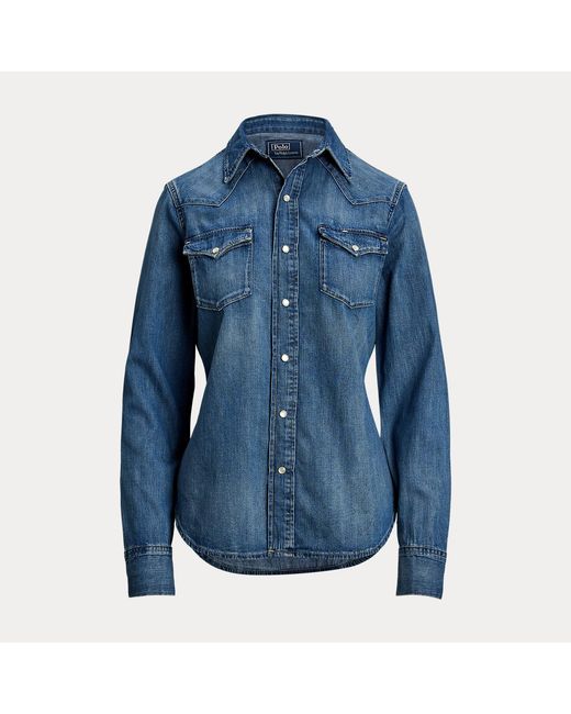 Polo Ralph Lauren Blue Denim Western Shirt