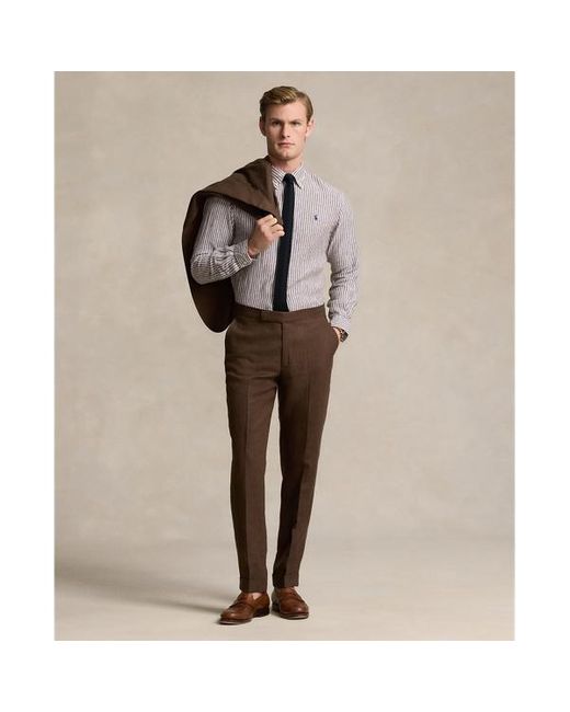 Polo Ralph Lauren Brown Linen Trouser for men