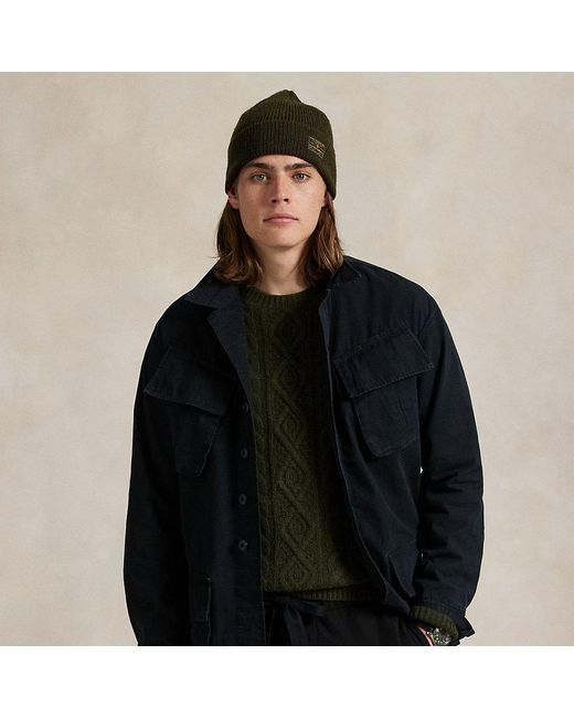 Polo Ralph Lauren Black Ripstop Utility Overshirt for men