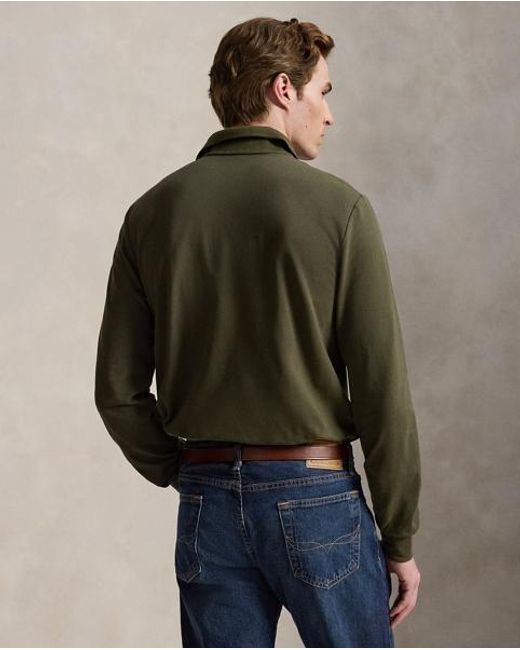 Polo Ralph Lauren Green Custom Slim Fit Stretch Mesh Polo Shirt for men