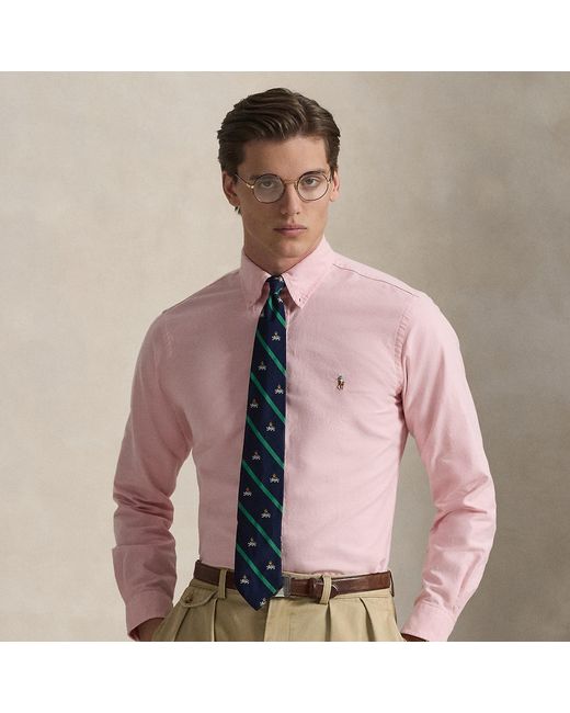 Polo Ralph Lauren Pink Custom Fit Oxford Shirt for men