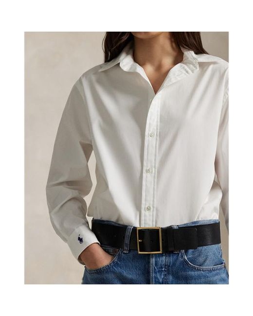 Polo Ralph Lauren White Oversize Fit Cotton Shirt
