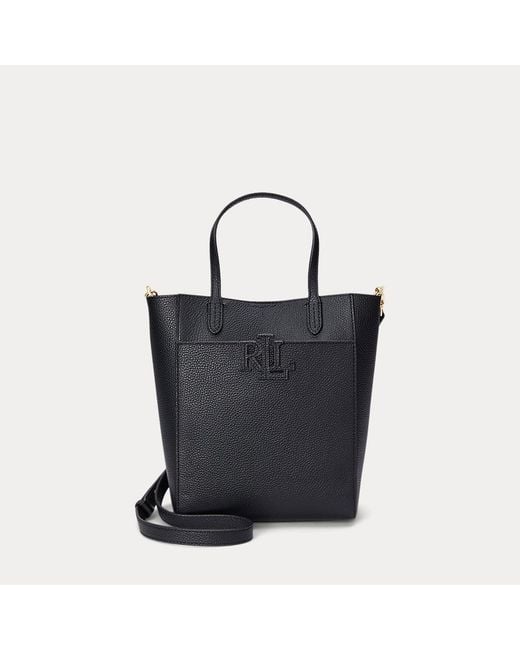 Ralph Lauren Cameryn Kleine Gegranuleerd Leren Tas in het Black