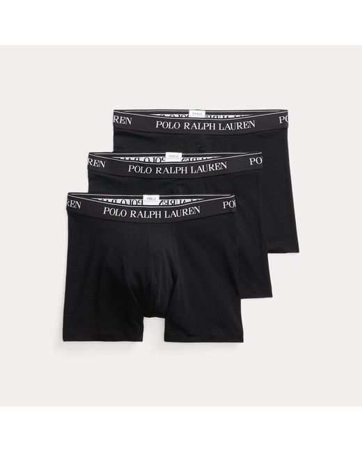Polo Ralph Lauren Black Stretch Cotton Boxer Brief 3-Pack for men