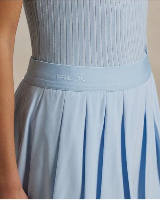 Ralph Lauren Blue Plissierter Performance-Skort