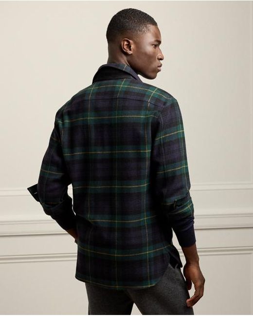 Chemise Ecossaise En Laine Et Cachemire Ralph Lauren pour homme en coloris Vert Lyst