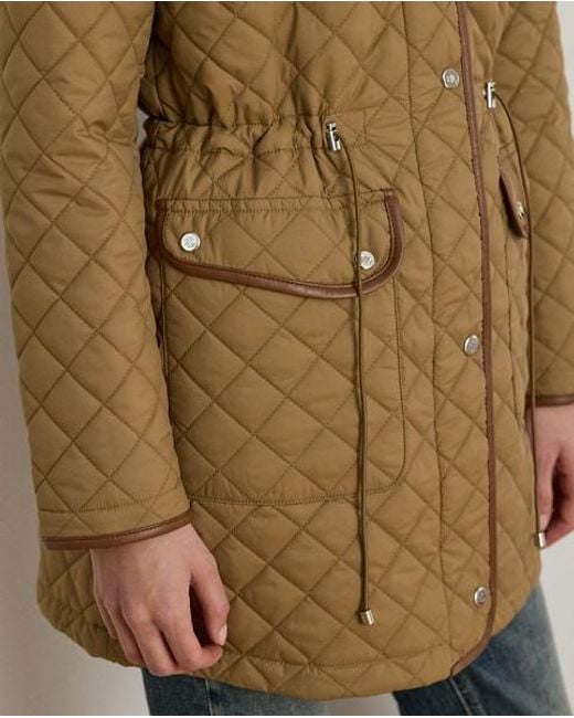 Ralph Lauren Natural Anorak Mit Rautensteppung Und Wappen