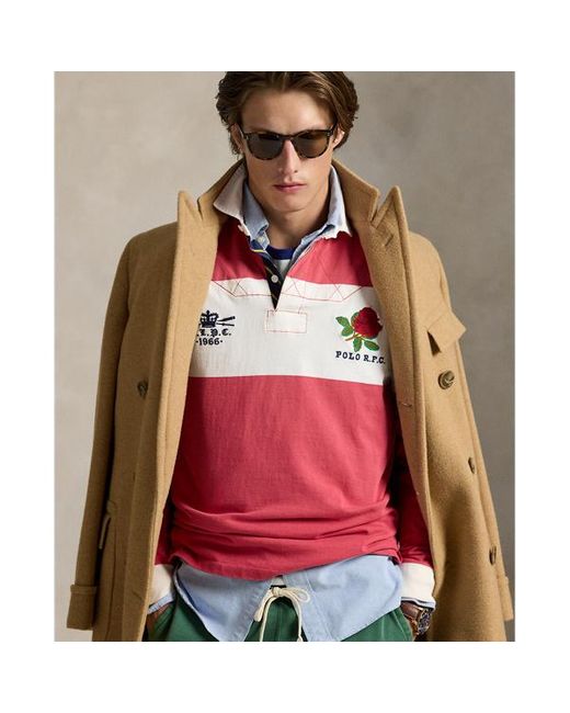 Maglia da rugby ricamata Classic-Fit di Ralph Lauren in Red da Uomo