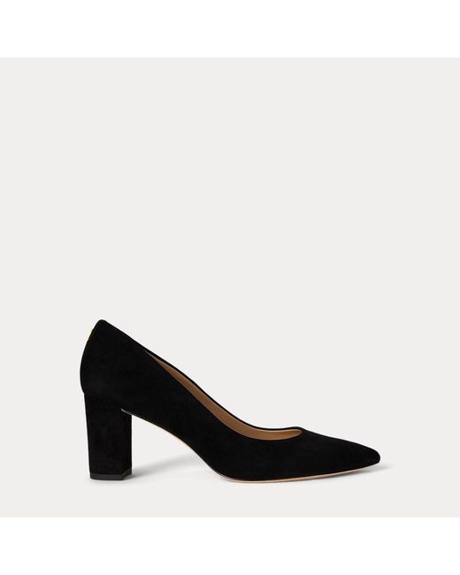 Escarpins Lanette En Daim À Talon Ralph Lauren en coloris Black