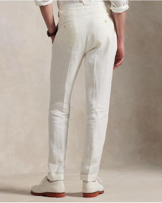 Polo Ralph Lauren Linen Trouser in Natural for Men Lyst UK