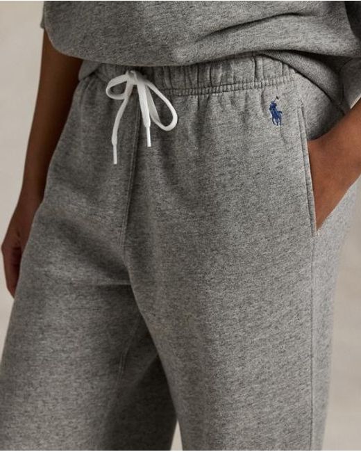 Polo Ralph Lauren Gray Drawstring Wide-Leg Tracksuit Bottoms