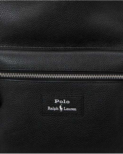 Mochila De Piel Granulada Polo Ralph Lauren de hombre de color Black