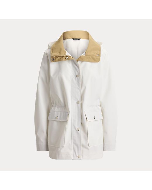 Ralph Lauren White Hooded Funnelneck Anorak