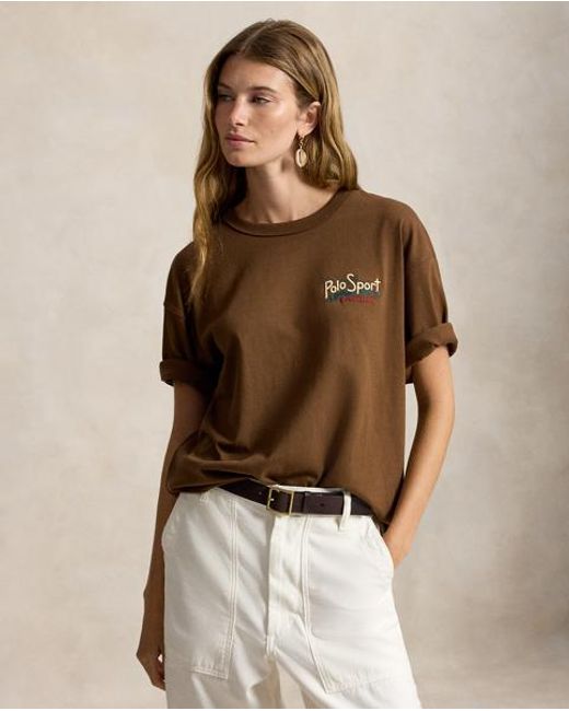Polo Ralph Lauren Green Relaxed Fit Polo Sport T-Shirt for men