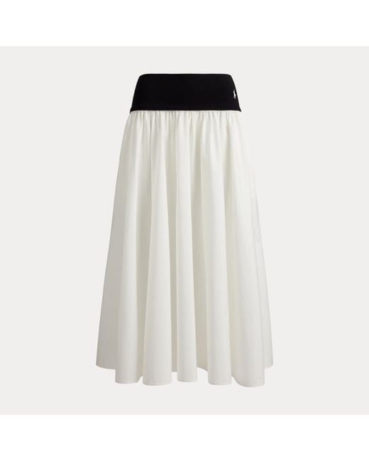 Polo Ralph Lauren Black A-Line Skirt With Contrasting Waistband
