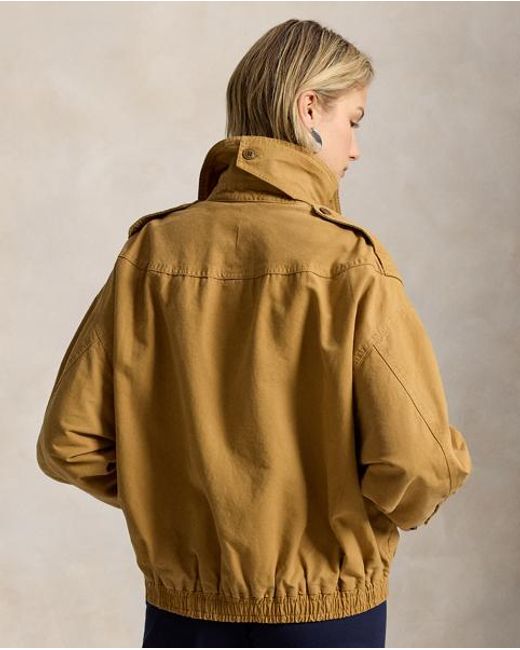 Polo Ralph Lauren Brown Cotton Canvas Utility Jacket