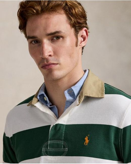 Polo Ralph Lauren Green Classic Fit Rugby Shirt for men