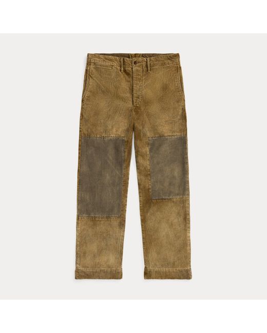 RRL Green Ralph Lauren Repaired Corduroy Field Pant for men
