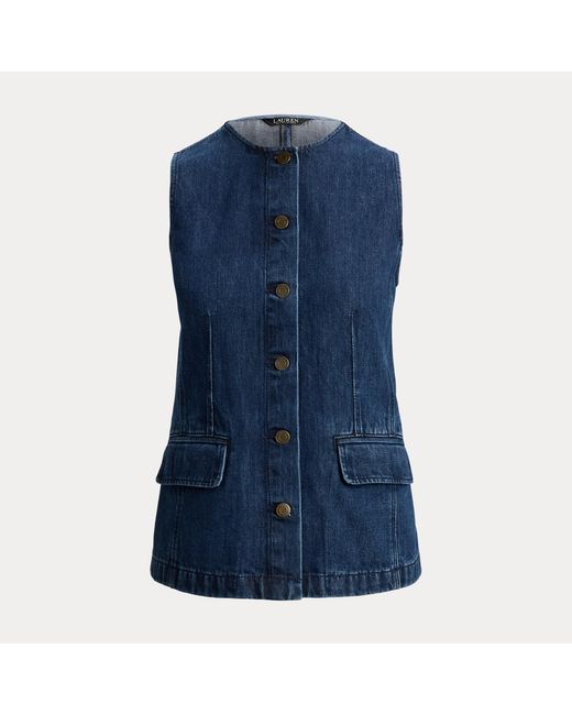 Ralph Lauren Blue Denim Sleeveless Shirt