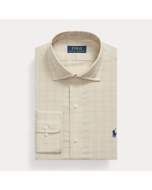Polo Ralph Lauren Natural Custom Fit Glen Plaid Poplin Shirt for men