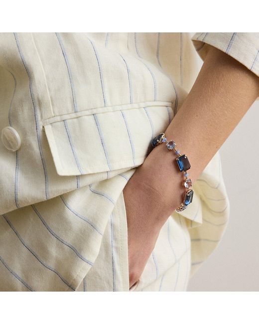 Ralph Lauren Blue Plated Stone & Amazonite Bracelet