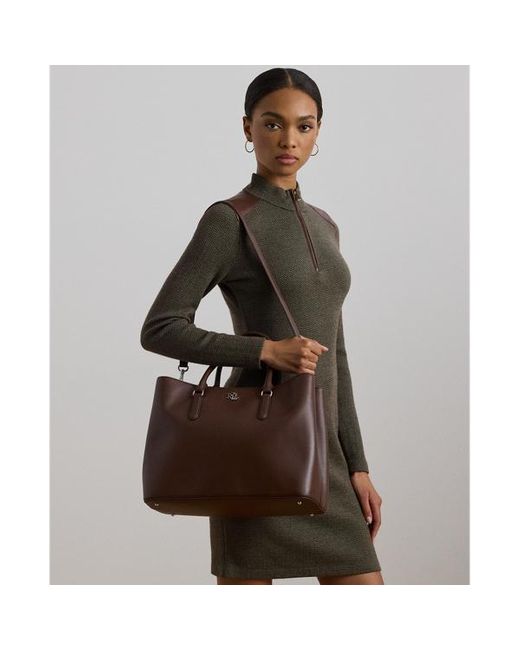 Ralph Lauren Ralph Lauren Leather Large Marcy Satchel in Blue Lyst UK